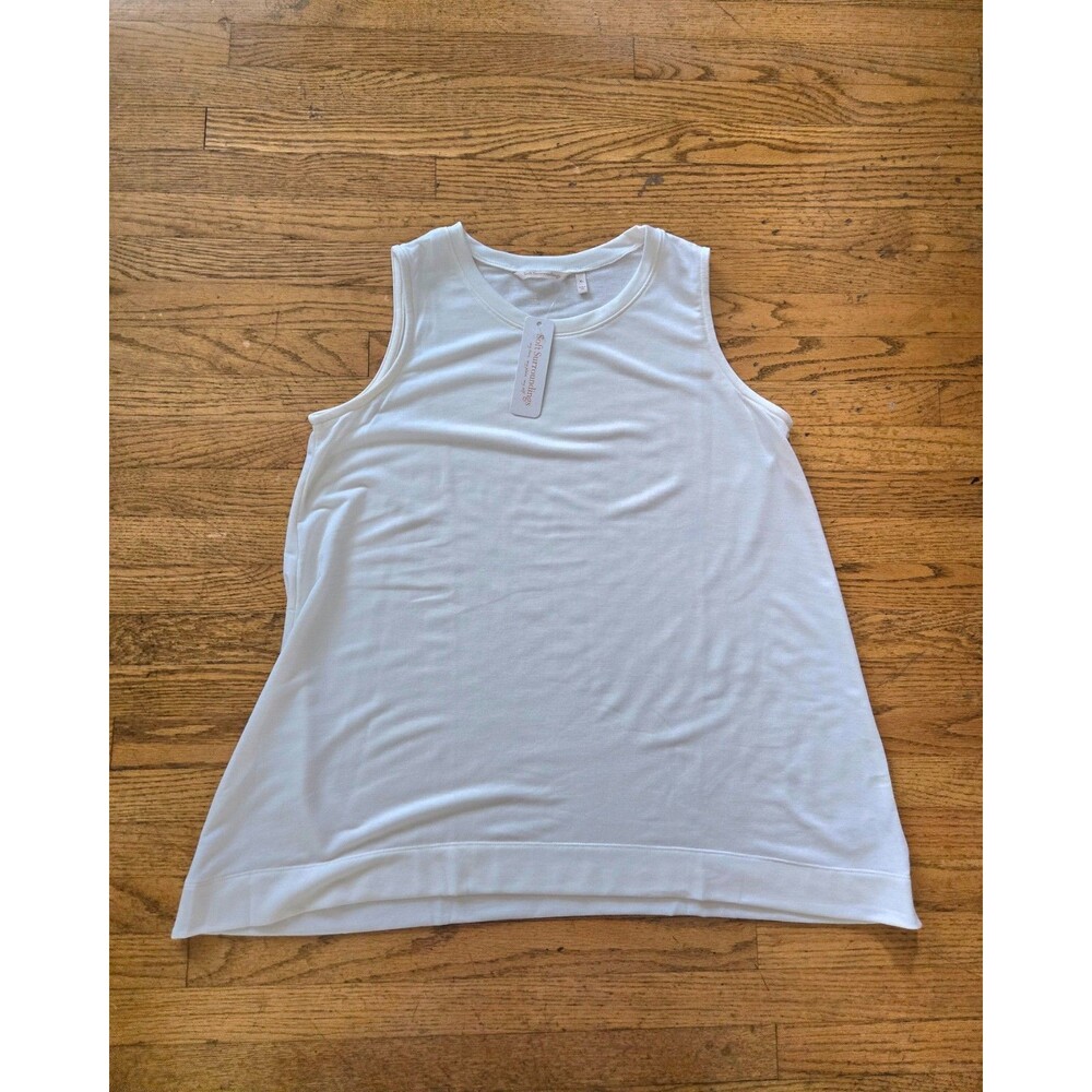 Soft Surroundings Womens Heavenly Soft Tory Tank Ivory Size XL NWT